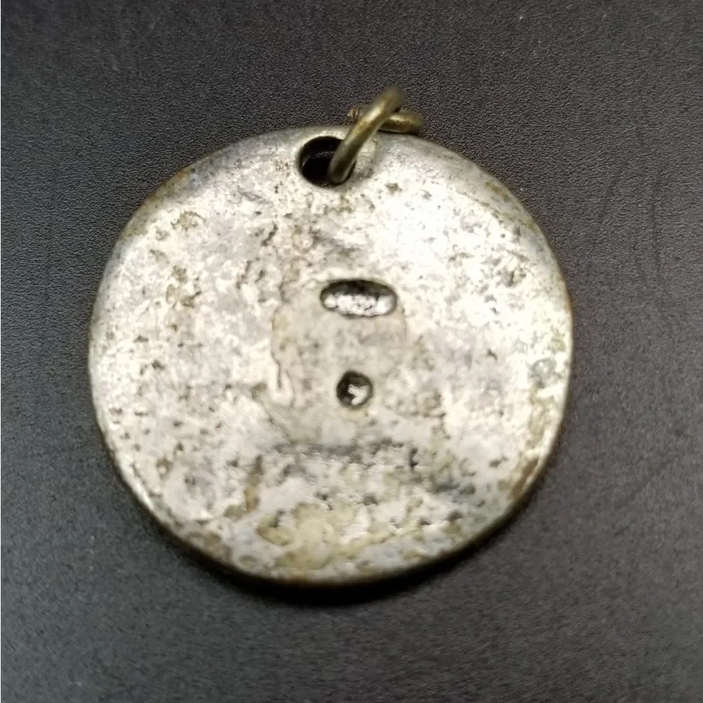 Solid silver nugget necklace pendant. P114 - Picture 2 of 2
